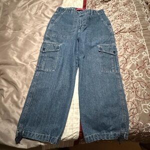 Gloria Vanderbilt Blue Cargo Jeans